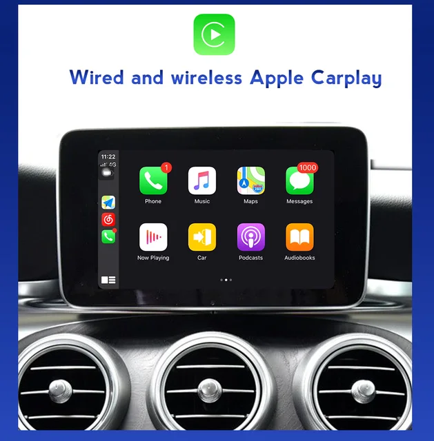 Dongle Carplay sans fil pour Mercedes Benz Classe C, W204 2008-2010, NTG  4.0, boîte petvidéo multimédia de voiture, mise à niveau de l'écran -  AliExpress