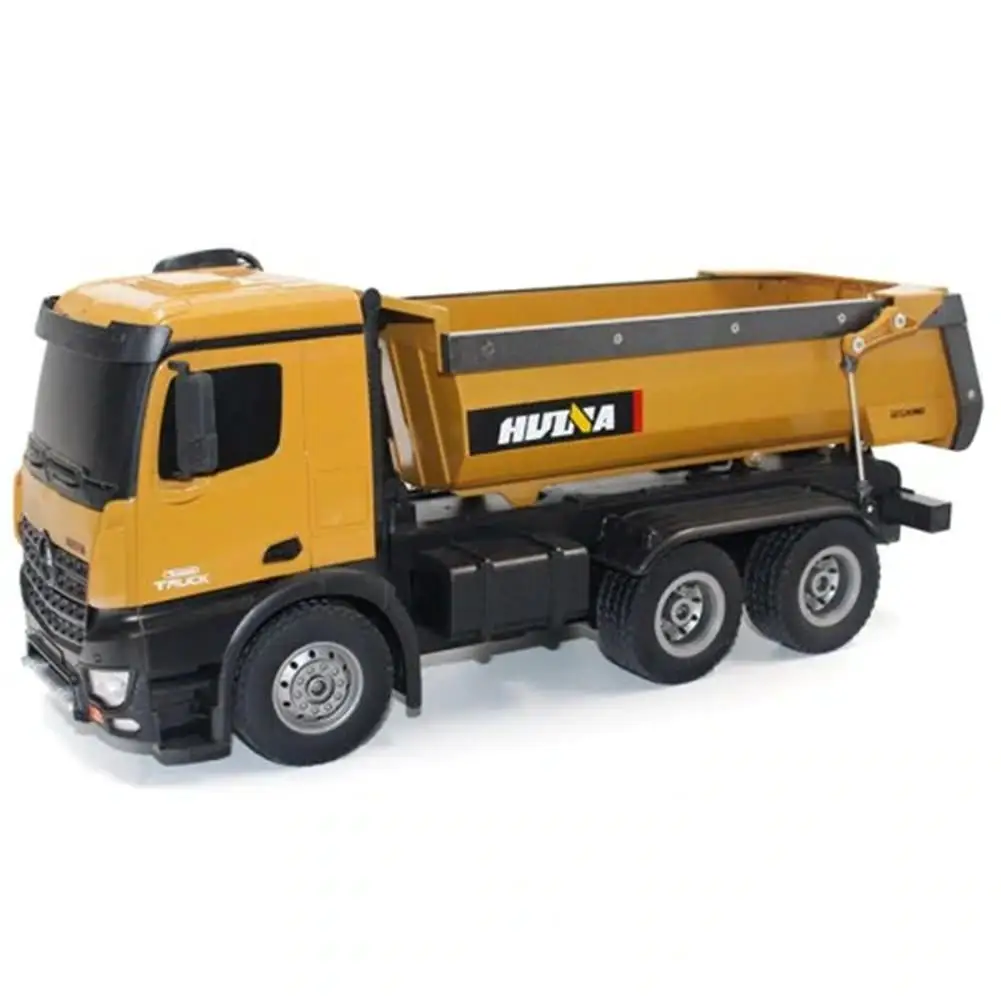 2.4GHz Metal RC Beach Engineering Vehicle 10 Channel Remote Control Truck LED fun rc car toys for children 1:14 Large Dump Truck