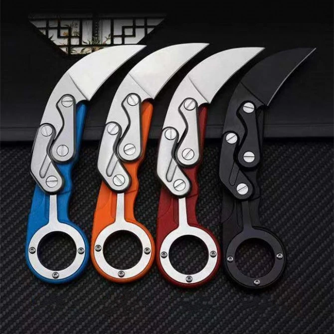 

Caswell Claw 5Cr13Mov Karambit Claw Fixed Blade Knife Hunting Camping Survival Pocket Knife Gift Knives