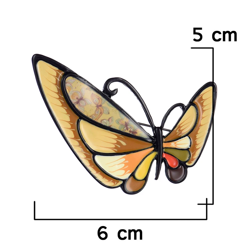 Модный бренд Многоцветный Бабочка Брошь для Для женщин платье для девочек пальто штифт Шарм Голубая Эмаль металлический сплав броши с насекомыми для детей