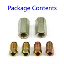 

Car Brake Pipe 2 Qty 2 Way Female Connector With 4 M10 10mm Male Nuts 3/16 " Union Thread Connector Joint Coupler