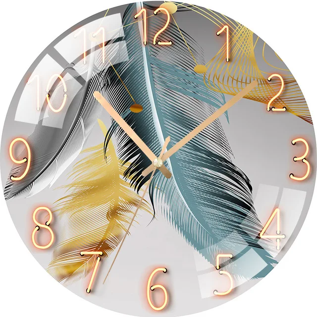 Clocks and watches living room home wall clock mute creative quartz clock bedroom clock decoration free punch wall watch wall 4