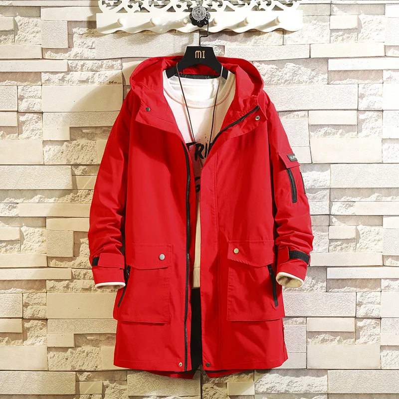 

Autumn And Winter New Style Men Mid-length Trench Coat Coat Youth Trend of Fashion Plus-sized Trench Coat Coat