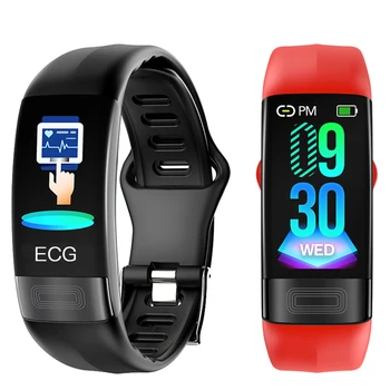 

Smart P11 ECG band watch Heart Rate Monitor PPG Smart Bracelet Blood Pressure Clock 2019 Newest Waterproof Wristband
