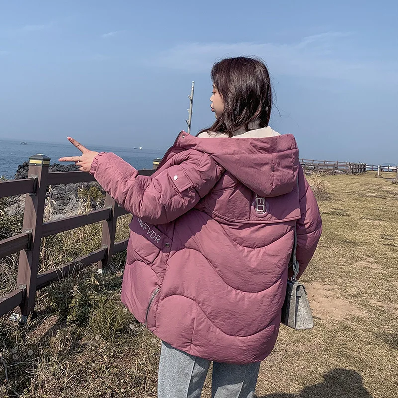

Cross Border Warm Cotton-padded Clothes Women's 2019 Winter Long Cotton-padded Jacket Hooded Korean-style Slim Fit down Jacket C