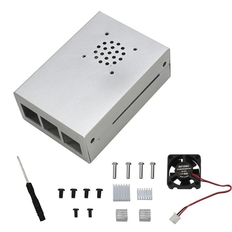 Чехол для Raspberry Pi 4, металлический чехол из алюминиевого сплава для Raspberry Pi 4 охлаждающий вентилятор радиаторы