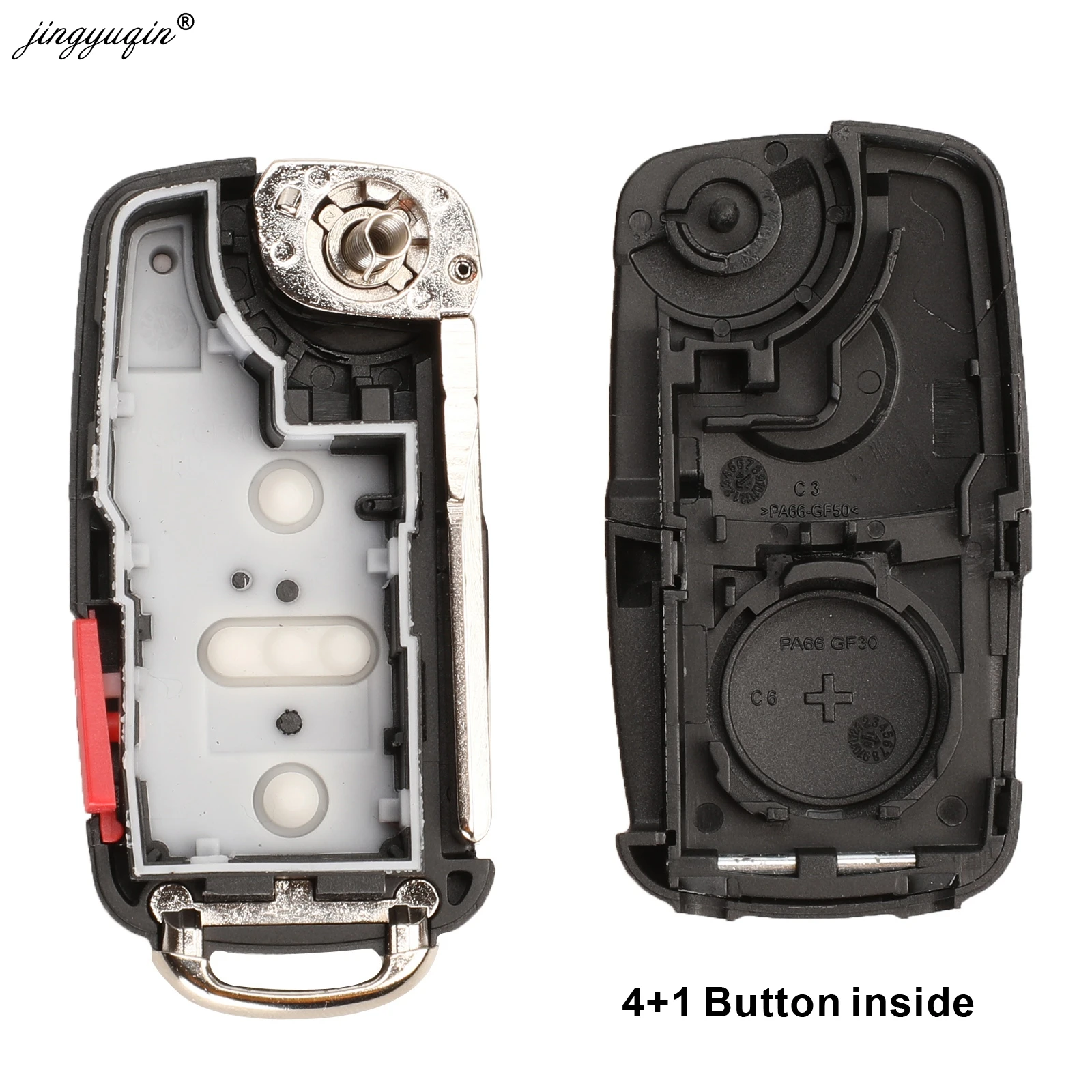 Key Case 10pcs 2/3/4/5 Button Folding Remote for VW Tiguan Golf Sagitar Polo MK6 Touareg SEAT