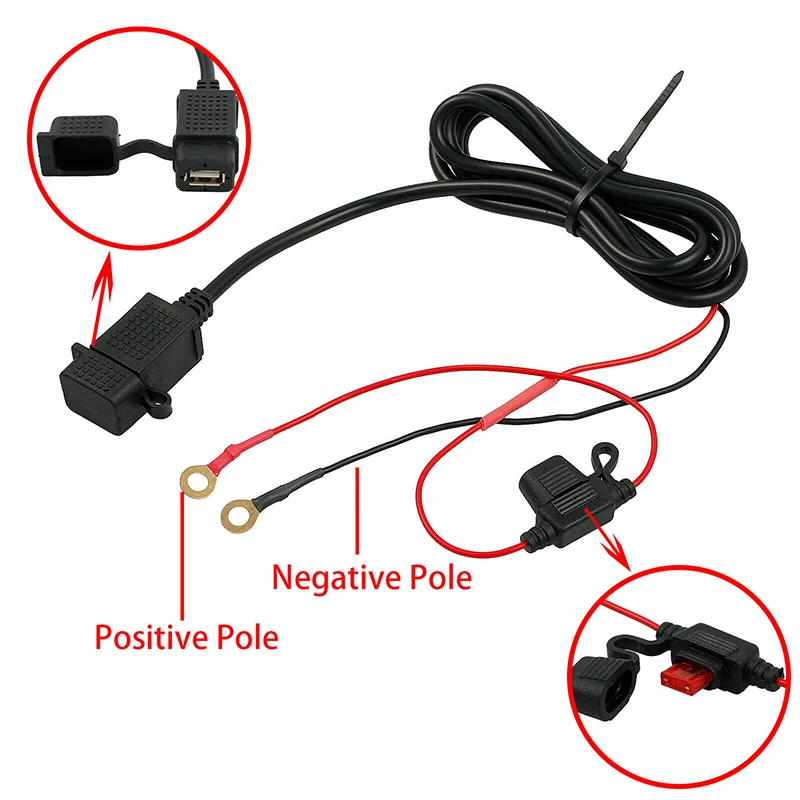 Автомобильное зарядное usb-устройство для мотоцикла розетка адаптер водонепроницаемый мотоцикл мобильный телефон Питание Зарядка порт розетка
