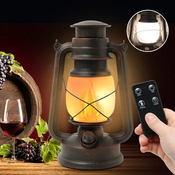 

Classical LED Portable Remote Control flame lamp retro Candlestick RC Outdoor lighting home decoration garden light waterproof