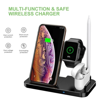 10ワット高速充電3 1ワイヤレス充電器でiphone 11プロ充電器アップル腕時計5 4 airpodsプロワイヤレス充電スタンド