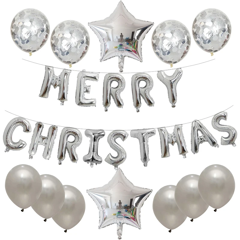 1 компл. Merry Christmas фольга воздушные шары с буквами счастливый год тема вечерние украшения конфетти для воздушного шара латексные воздушные шары поставки