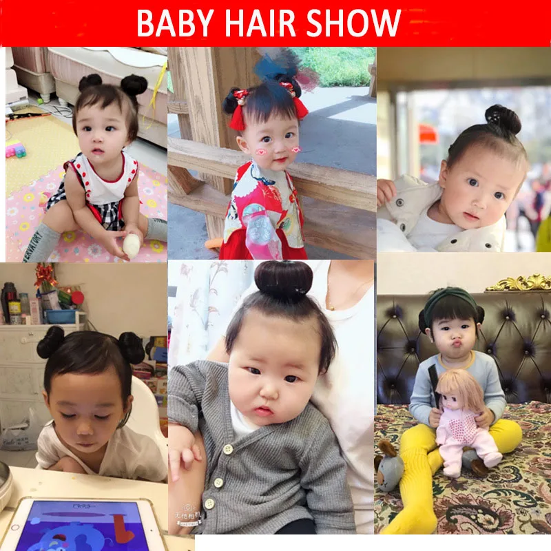 Perruque de bébé avec Clips pour enfants, accessoire de coiffure avec Clip, perruque de coiffure mignonne pour enfant en bas âge, perruque de décoration de tête pour 0-8 ans