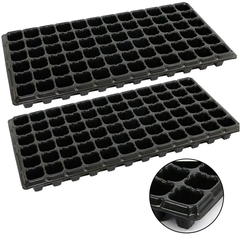 10PCS 72 Hole Seed Sprouter Trays PVC Seedling Tray Porous Thickening Seedling Tray For Agriculture Gardening Tools Home Shop