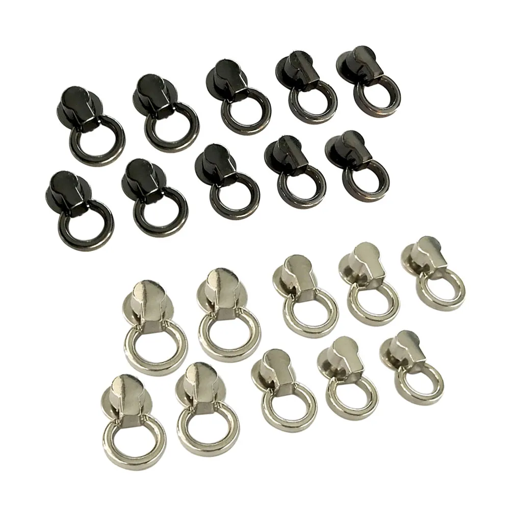 Screwback Round Button Studs, Metal Rivet Studs Screw Back Round Ring Leather Crafts Accessories - Set of 20