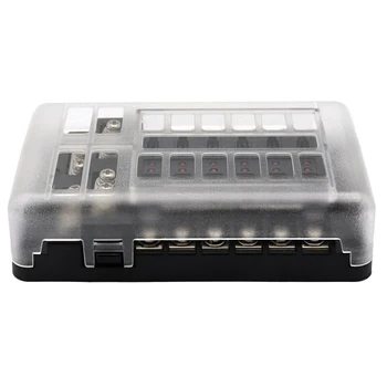 

1Pcs 12-way Fuse Holder with Protective Cover Vehicle Modification for SUV Boat Marine A30