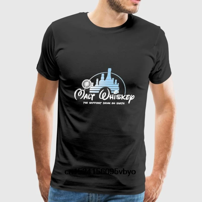 100% Cotton O-neck Custom Printed Men T shirt Malt Whiskey The Happiest Drink On Earth Women T-Shirt |
