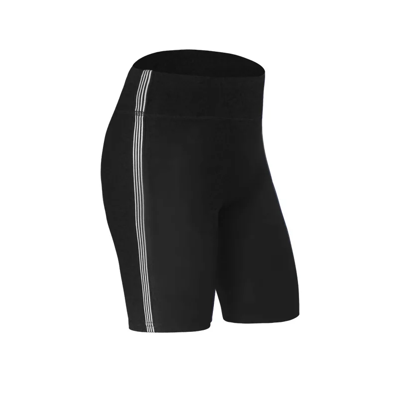 Женские спортивные шорты эластичные шорты для бега спортивные шорты для фитнеса шорты для йоги пляжные шорты в полоску - Цвет: 88121-Black