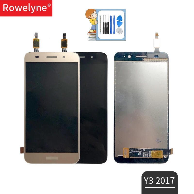 ЖК дисплей и сенсорный экран в сборе для Huawei Y3 2017 деталь ремонта 5 0 дюйма