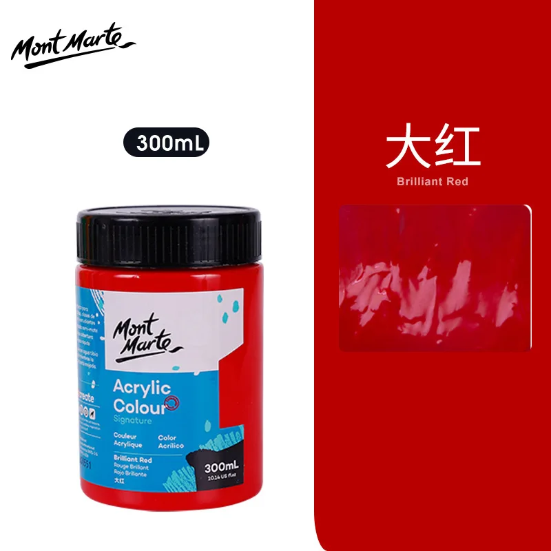 48 Colors 300ml Acrylic Paint Bottle Set Suitable for Cavas,Wood,Rock,Painting,Ceramic Art Drawing Supplies