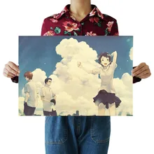 [G052] через время и пространство девушки B-Ретро плакат из крафт-бумаги экран для помещений кафе декоративная живопись