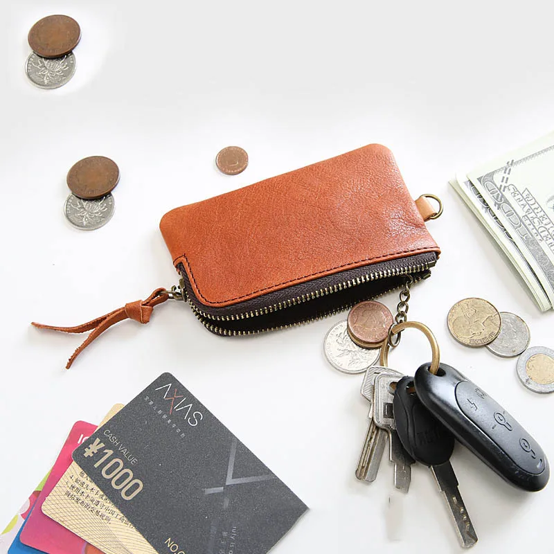 

Мужские кожаные кошельки для монет SIKU, модный кошелек для ключей