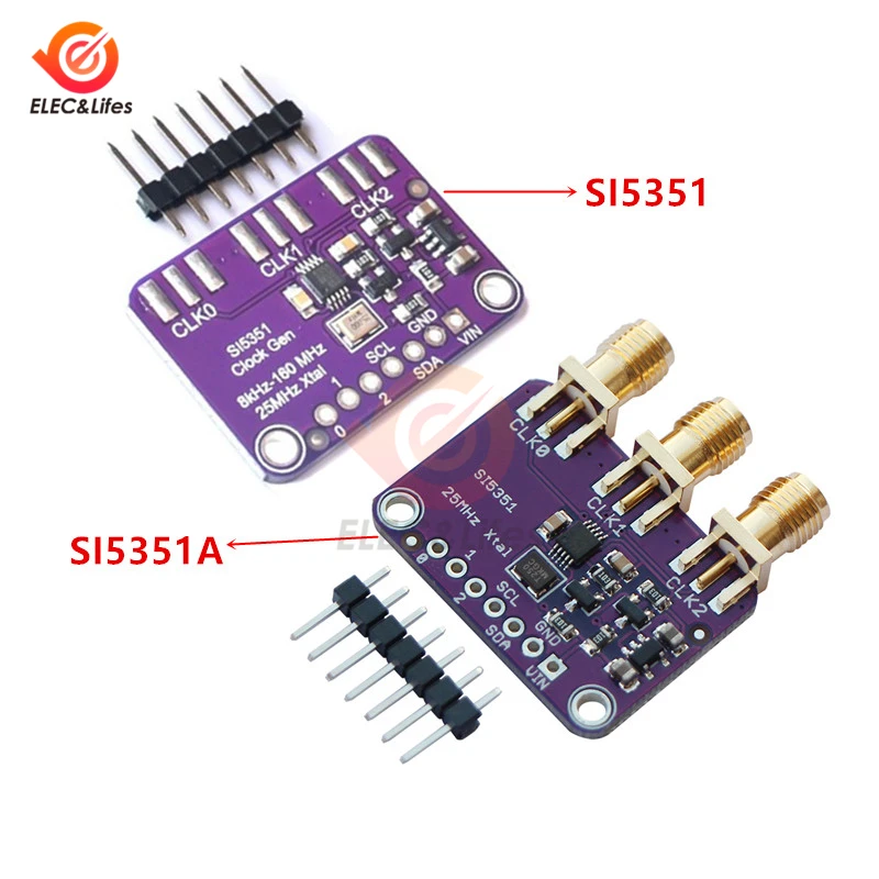 Генератор сигналов Si5351A SI5351 I2C генератор с GY-SI5351 высокочастотный прямоугольных