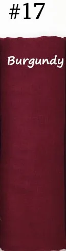 Горячая Распродажа шарфы женские простые Макси хиджаб шарф Мягкие Soild мусульманские Шали Обертывания леди вискоза шарф на голову модные шарфы - Цвет: 17