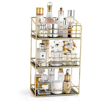 

Cosmetic storage box household desktop dresser bathroom toilet perfume rack rotating finishing shelf makeup organizer tray