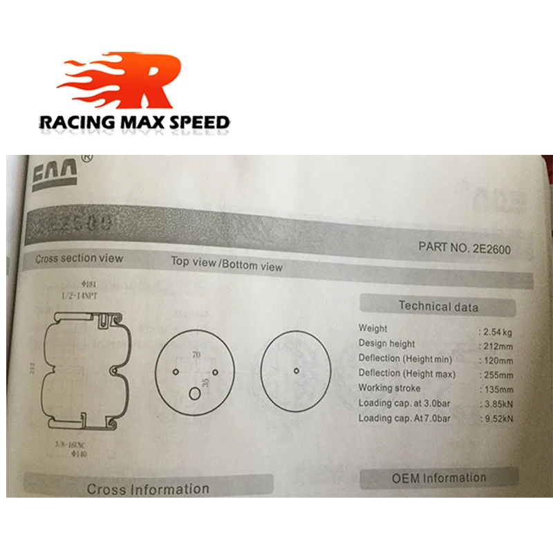 Air Ride suspension DC 12V 480c Air Suspension Compressor Port 1/2"npt 2600Ib Air Bags with air ride manifold valve