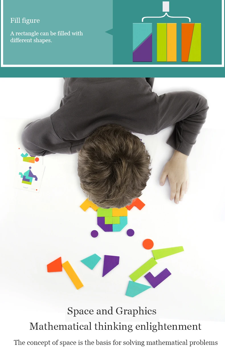 MiDeer Детские Игрушки Tangram раннее образование 6Y+ Красочные Творческие математические деревянные воображения безопасности интеллект блоки игрушки