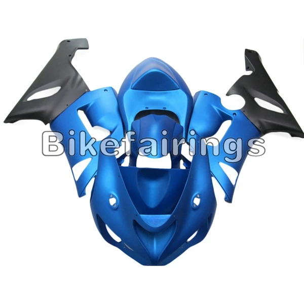 Комплект обтекателей подходит для Kawasaki ZX-6R 2005 2006 ZX636R 636 05 06 литьевой кузов комплект матовый синий и черный Чехлы