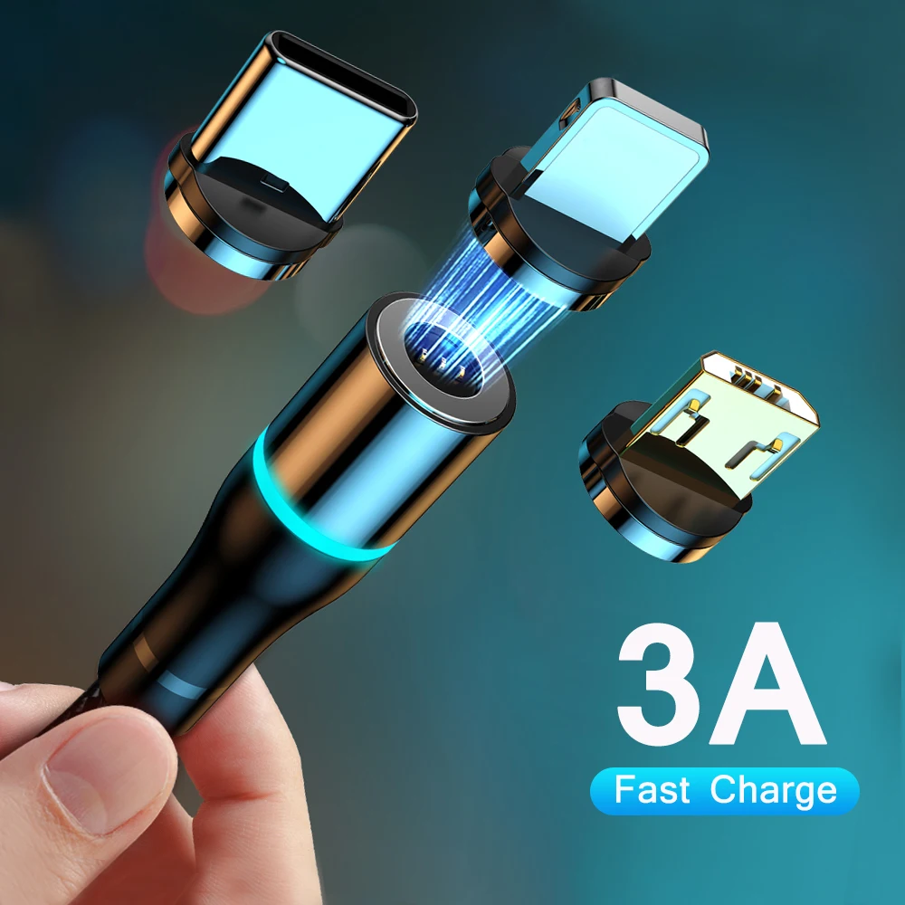 Micro USB Магнитный кабель для Xiaomi 3A Type C зарядное устройство Microusb мобильный телефон