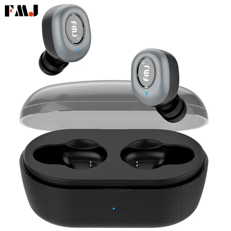 FMJ TWS Bluetooth Headset V5.0 Double Wheat Call In-Ear Sports Headset IPX5 Waterproof Mini Stereo Headset 600 mAh Charging Box