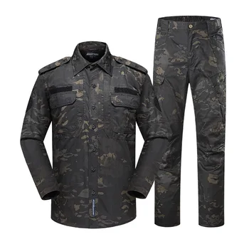 

Camouflage Tactical Uniform Army BDU Military Combat Shirt Pants Suit Multicam Working Training Clothes Hunting Clothing Set