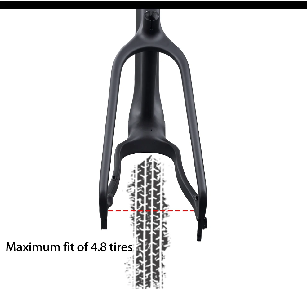 China Snow bicycle fat bike frame 26er x 4.8 max tire Full Carbon FatBike Frame