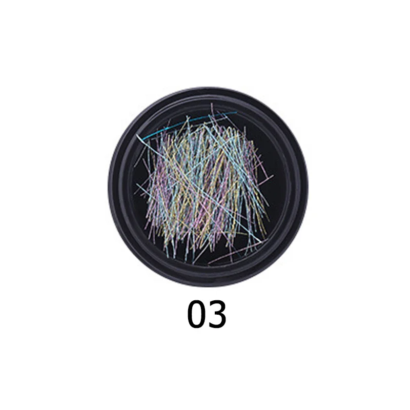 1Box Manicure Mermaid Silk Thread DIY Nail Art Decoration Metal Line High Quality Accessories Tools For Nails Design - Цвет: 03