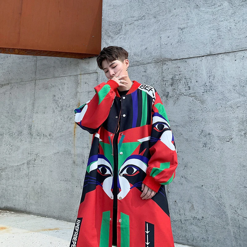 2019 осень новый тренд корейский модный мужской Красивый хип хоп длинный Забавный