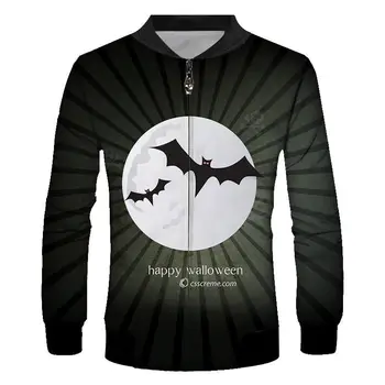 

Men's Veste Homme sweatshirt 3D printed Halloween jacket Zipper Jacket Casual Jacket 2019 Autumn New Fashion Men's Clothes