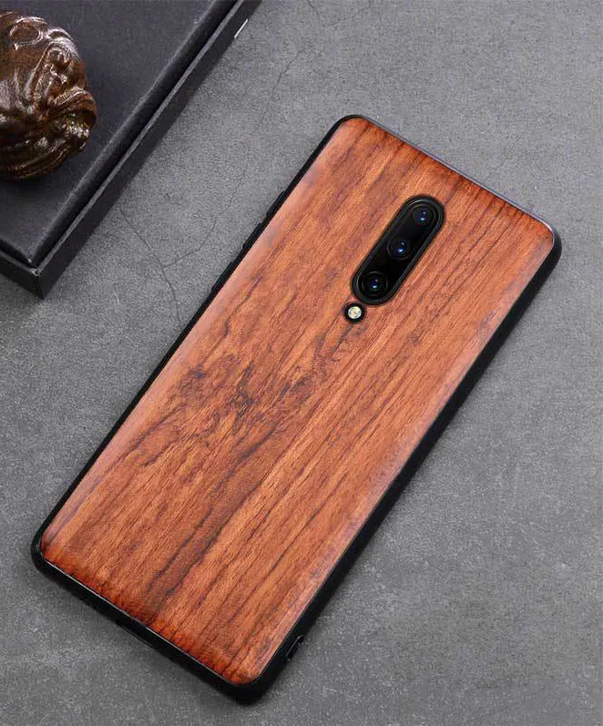 LYBALL настоящая древесина+ ТПУ чехол для телефона Oneplus 7 Pro TPU противоударный Деревянный чехол для телефона чехол для One plus 7 - Цвет: No pattern