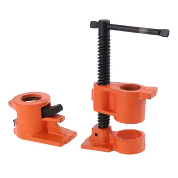 

1/2\" 3/4\" Wood Gluing Pipe Clamp Set Heavy Duty Woodworking Cast Iron Woodworker