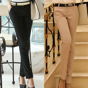 

black pants woman high waist pants sashes pockets office ladies pants fashion pink khaki pants