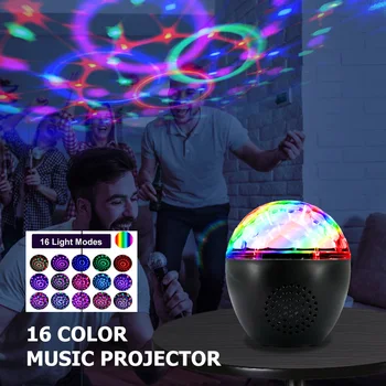

16 Colors LED Disco Light Bluetooth Remote Control Projector Multi-functional Mini Music Night Lamp Party Light Flash DJ Lights