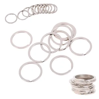 

10PCs /lot 1.5x25mm Lovely Silver Tone Split Rings Key Rings Findings Wholesale