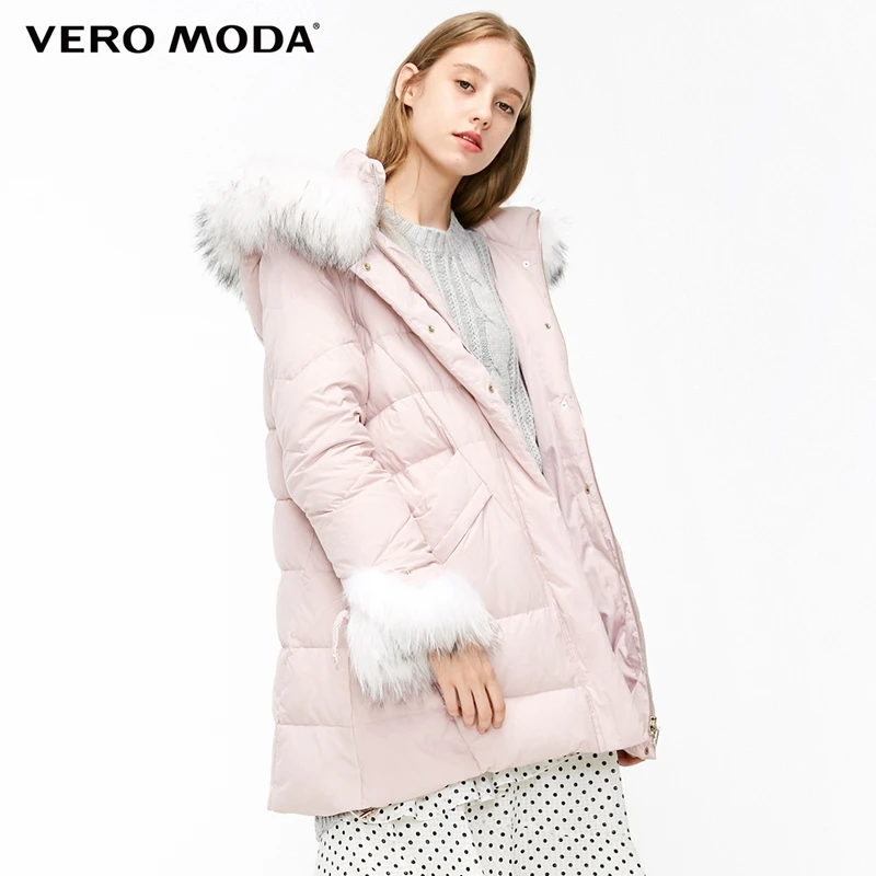 Vero Moda женский Съемный Енот с капюшоном длинный пуховик | 318412541
