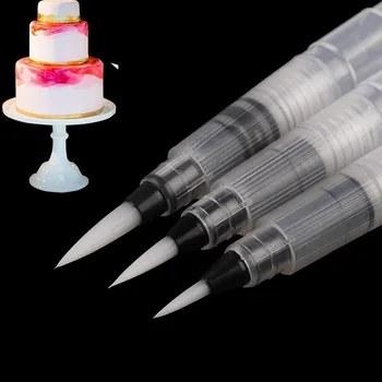 

3Pcs/lot Water Brush Painting Pen Fondant Cake Pen Decor Coloring Water Pen For Watercolor Cake Decorating Tools