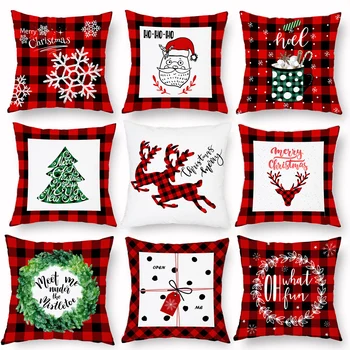 

Christmas Decorations For Home Christmas Pillow Case Cushion Cover Christmas New Year Decoration Ornament