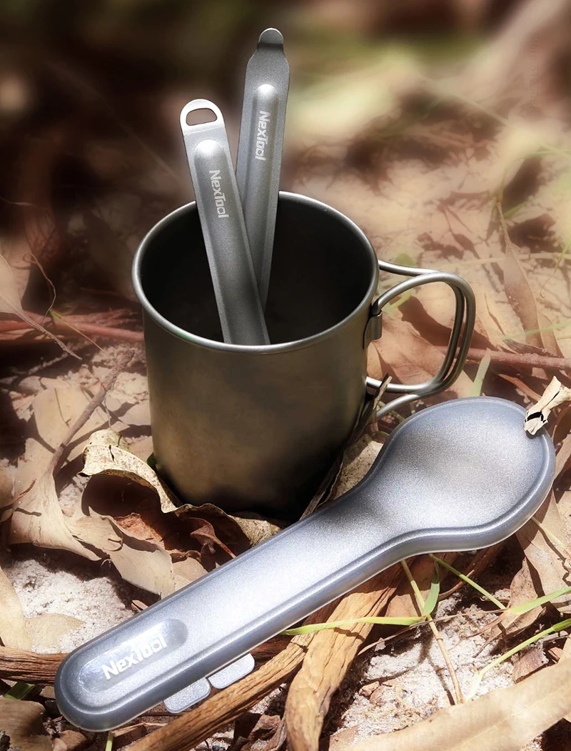 Xiaomi Nextool Titanium Fork Spoon Cooking Outdoor Camping Picnic Spork Set X5Z6