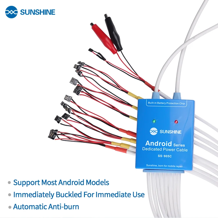 SS-905C Android One ботинок с пуговицей для samsung huawei Xiaomi и другой фирменный смартфон DC источник питания испытательный кабель тока