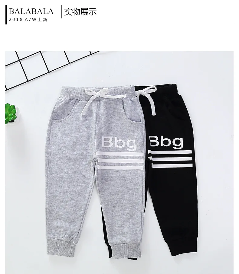 Casual Spring Autumn New Kids Boys Girls Sport Print Pants Jogging Kids Children Long Trousers Newborn Toddler Pants