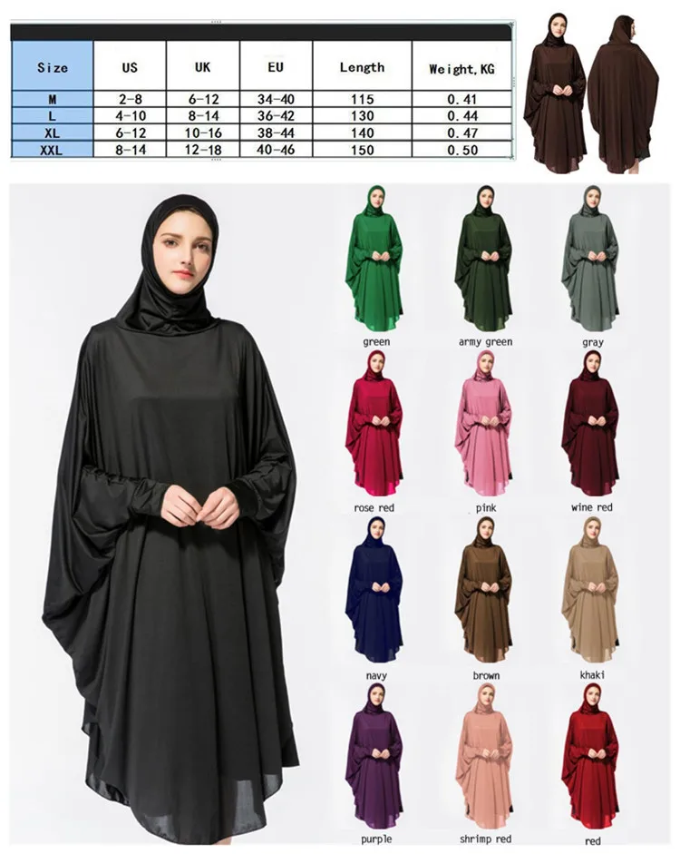 Raad genoeg Op het randje Wholesale abaya dubai muslim dress Long hijab dress djelaba femme prayer  clothes hijab caps hoofddoek black m xxl|Islamic Clothing| - AliExpress